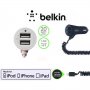 Belkin зарядно за кола Lightning с 2 USB порта - 3.1 А - 12 / 24V , снимка 1 - Оригинални зарядни - 30095829