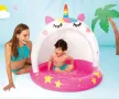 Детски басейн със сенник Intex Еднорог, 102 x 102см, с меко дъно, Unicorn , снимка 1