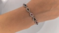 Ръчно изработена сребърна гривна с мулти турмалин, снимка 12