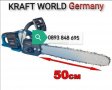 Немска Акумулаторна Резачка за дърва 36V 10Ah KraftWorld 2х батерии безжичен трион електрически , снимка 2