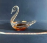 Стъклена фигура лебед, снимка 1