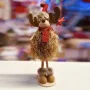 5439 Коледна украса Пухкаво коледно еленче, 27 см, снимка 1