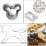 8 бр форми Мини Маус, еднорог, котка и зъбче за моделиране, тесто, фондан  