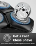 Нова 3 в 1 Мъжка електрическа самобръсначка 4D плаващи глави, бръснене, снимка 3