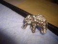 СТАРО СКЪПОЦЕННО СРЕБЪРНО СЛОНЧЕ СРЕБРО 925 ВИНТИДЖ ФИГУРАЛНА АРТ БРОШКА с КРИСТАЛЧЕТА 29159, снимка 6