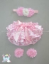 Комплект шорти с воали, лента за коса и цветя за крачета, снимка 1