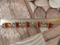 Старинна сребърна гривна с топен кехлибар , снимка 7