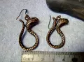 ЧИФТ ФИГУРАЛНИ МЕСИНГОВИ ЗМИЕВИДНИ ВИНТИДЖ АРТ ОБЕЦИ 35307, снимка 2