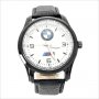 Мъжки часовник марков черен BMW кожена каишка, снимка 1 - Мъжки - 37563260