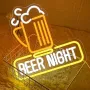 Нова Неонова LED табела Beer за бар, стена, мъжка стая 33x32 см знак, снимка 3