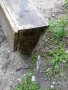 Старо дървено корито с метален обков неръждавейка, снимка 2