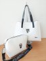 Бяла чанта Karl Lagerfeld 2в1 код SG304, снимка 1 - Чанти - 40720449
