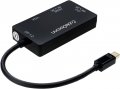 CABLEDECONN 3-в-1 адаптер mini Displayport Dp към HDMI/DVI/VGA Мъжки Към Женски