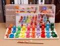 Дървена игра 4в1 с магнитни рибки Образователна и занимателна , снимка 2