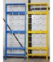 Стена за катерене с мрежа - 245 x 80 см - Синя/Жълта