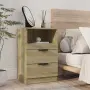 vidaXL Нощно шкафче, дъб сонома, инженерно дърво, снимка 2