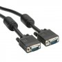 Кабел VGA - VGA 6м, Черен Digital One SP01267 Висококачествен кабел с два феритни филтъра и DDC функ