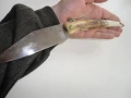Огромна сойка нож рог гравюри маркирана наваха , снимка 9