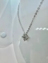 Сребърно колие с мойсанит (диамант) , снимка 4