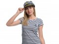 Нов дамски моряшки сет: тениска и капитанска шапка, снимка 9