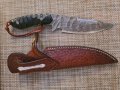 Ловен нож от дамаска стомана , снимка 3