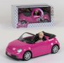 Детска розова кола на Барби
