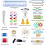 Комплект с несесер от 100 бр куки, игли и аксесоари за плетене, снимка 2