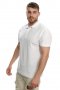 Нова бяла мъжка блуза (тениска) тип Lacoste, с яка, снимка 2