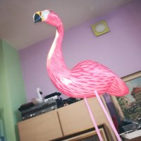 *BIG ONE-Фламинго розово от дърво с метални крака 0411201638, снимка 17 - Колекции - 30674360