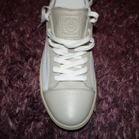 Belstaff Wanstead Sneakers Mens In White Canvas and Leather Sz 43, снимка 2 - Ежедневни обувки - 29351528