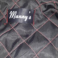 Продавам  Manny`s Марково Елегантно кожено черно палто, снимка 2 - Палта - 35544619