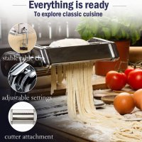 Машина за паста 3в1 неръждаема стомана 7 настройки Sailnovo Pasta Mashine, снимка 5 - Прибори за хранене, готвене и сервиране - 42232812