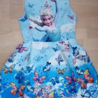 Рокля Замръзналото кралство , снимка 3 - Детски рокли и поли - 36602273