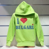 Нов детски суичър с трансферен печат I LOVE BULGARIA, снимка 1 - Детски анцузи и суичери - 30476248