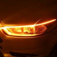 Дневни светлини DRL LED лента с динамична последователна сигнализация LED FLOW автомобил, снимка 13 - Части - 36629981