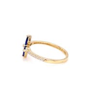 Златен дамски пръстен 1,63гр. размер:56 14кр. проба:585 модел:21867-1, снимка 3 - Пръстени - 44201903