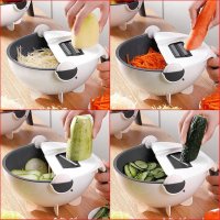 Мултифункционална купа с ренде и цедка Magic Vegetable Cutter 8 в 1, снимка 4 - Аксесоари за кухня - 38102470