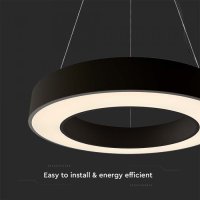 LED Полилей 50W Черен Димиране, снимка 2 - Полилеи - 40748517