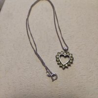Сребърен синджир с висулка сърце (204), снимка 7 - Колиета, медальони, синджири - 42867901