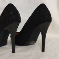 Дамски елегантни обувки с черни камъни , снимка 6 - Дамски елегантни обувки - 42188809