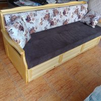 Компактен диван с опция сън и ракла. Масив., снимка 2 - Дивани и мека мебел - 42328188