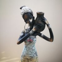 Статуетка Африканска жена 35см. , снимка 1 - Други - 37524587