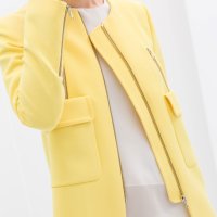 дамско сако палто блейзър блейзер жълто Zara, снимка 2 - Палта, манта - 44336331