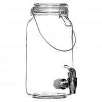 Диспенсър за напитки - стъклен буркан с канелка 2литра, снимка 5 - Други стоки за дома - 30916195