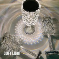 Настолна лампа тип кристална чаша, снимка 6 - Настолни лампи - 42758252
