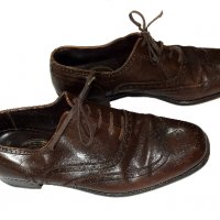 Bally мъжки кафеви кожени обувки естествена кожа Wingtips Oxford, снимка 5 - Официални обувки - 31176896