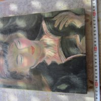 Стара рисувана картина масло върху платно 12, снимка 2 - Картини - 31383307