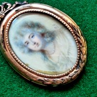 ЗАПАЗЕН Подписана антична портретна миниатюра 19 век, снимка 3 - Антикварни и старинни предмети - 38105920