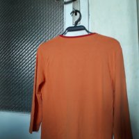 Оранжева памучна блуза с дълъг ръкав, снимка 3 - Блузи с дълъг ръкав и пуловери - 34370712