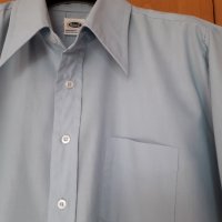 Мъжка риза къс ръкав синя, снимка 3 - Ризи - 29157288